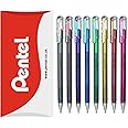 Pentel Hybrid - Dual Metallic Pens - Liquid Gel Rollerball Pens - K110 - Assorted Colours - Set of 8