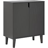 Panana 2 Door Kitchen Buffet Storage Cabinet Accent Console Table for Kitchen Dining Living Room Hallway Office (Black)
