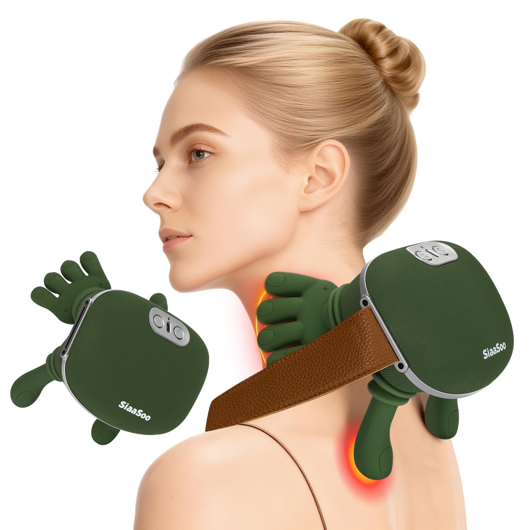 Photo 1 of Siaasoo Neck Massager, Bionic Heated Massager and Siaasoo Palm Massager Core Technology, Portable neck massage?N7 Master Hand Series for Deep Tissue Pain Relief in Neck, Back & Shoulder - Siaasoo Gift