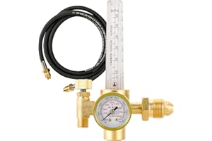 weyleity Argon/CO2 Mig Tig Gas Regulator for Welding | Full Copper Build Gas Welder Welding Regulator with 6.6FT Hose, 0-50CF