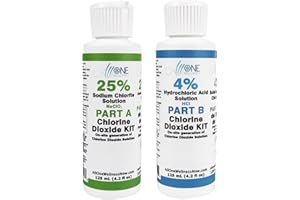 Chlorine Dioxide KIT Sodium Solution 25% HCL 4% ClO2 2 Part CDS KIT 125 ml 4.2 oz Made in Canada | AllOne Wellness