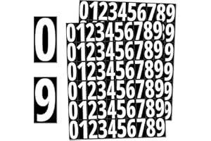 TOWNSTIX 600 Pieces, 1" - Vinyl Number Stickers, Waterproof Stick On Numbers - White Numbers