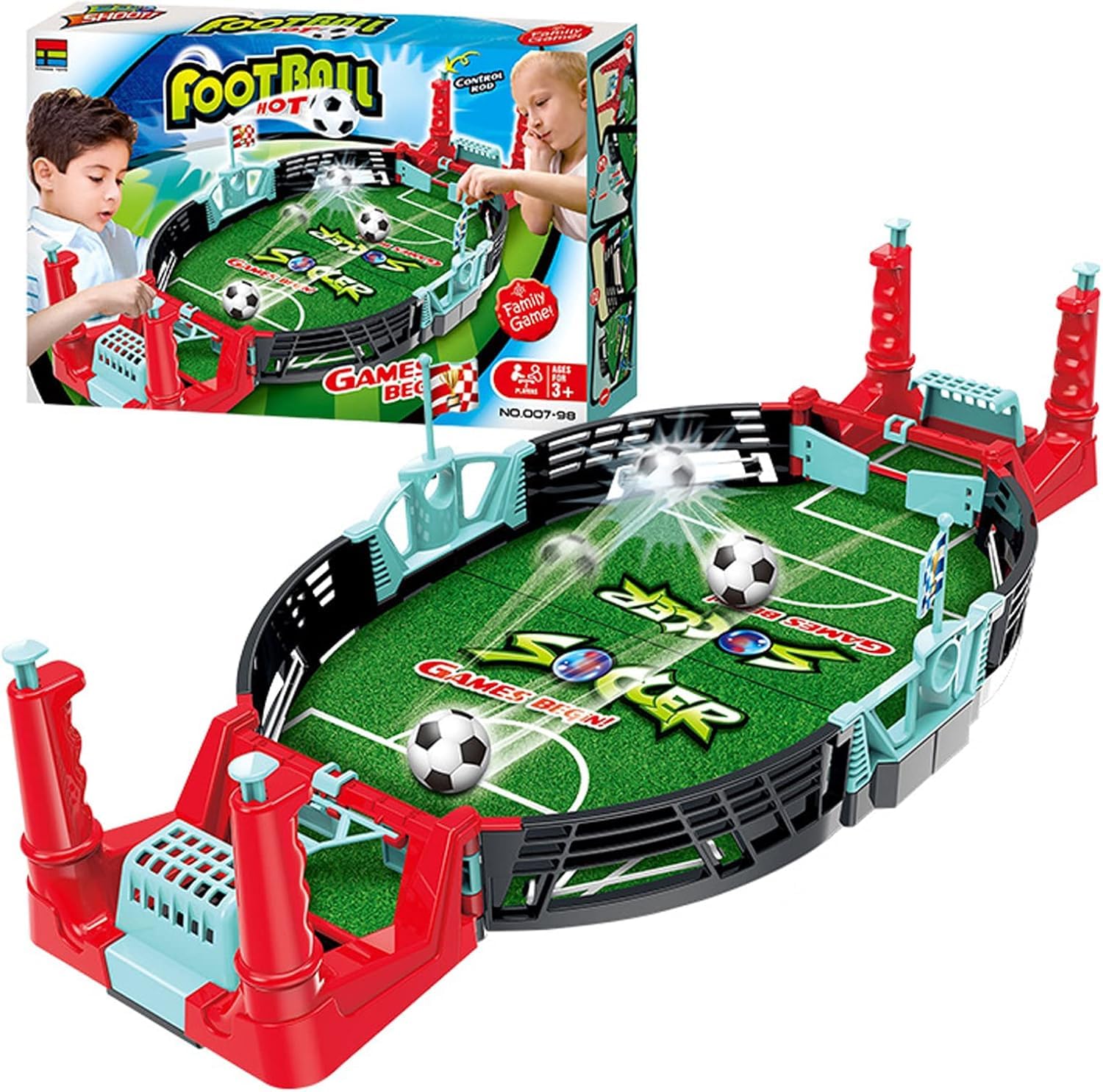 table football game set Children's CHUNLINLAODA-Table Game Set Children's classic puzzle football game Football interactive game Family party game Suitable for children over 3 years old