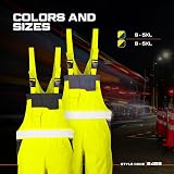 Portwest S488 Hi-Vis Waterproof Rain Bib and Brace Yellow/Black 3XL view 4