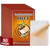 Capsaicin Patches, 4.72"x7.08" Hot Capsicum Patch, Maximum Relief 50 Counts