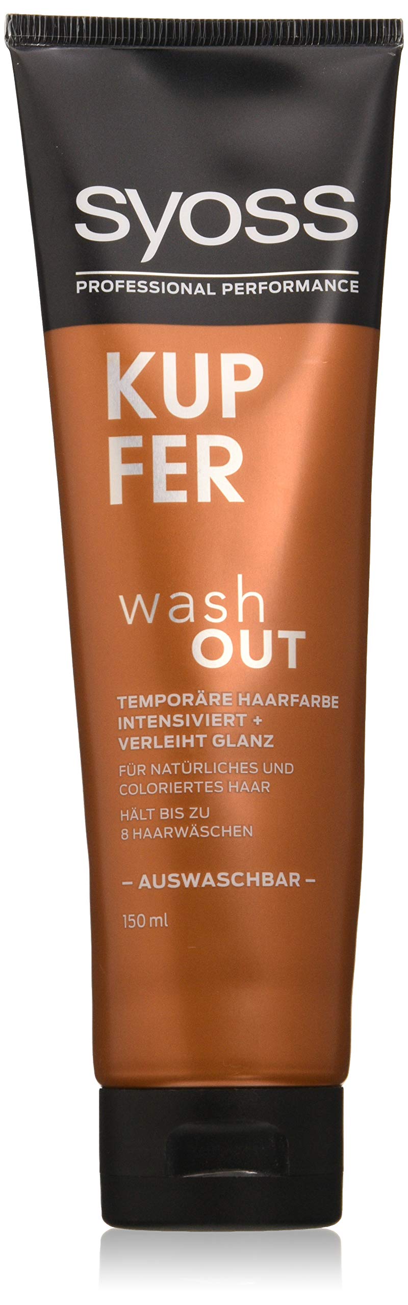 Syoss Wash Out Temporary Hair Colour Copper (150ml) Washable Hair Colour Revive, Tint Lasts Up To 8 Washes