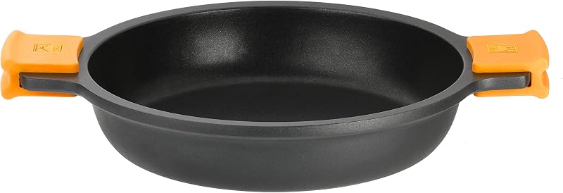 Bra efficient - bateria de alumínio fundido antiaderente de 4 peças, adequada para todos os tipos de fogões, incluindo indução, cor preta [exclusivo da amazon]