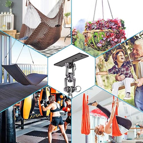 Dolibest Hanging Kits Hammock Chair Hardware, Heavy Duty Swing Hanger with  Chain for Indoor Outdoor Playground