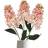 IPOPU Faux Hydrangea Flowers 3PCS Vintage Pink Artificial Flowers Silk Hydrangea Flowers with Stems Light Pink Flower for Bridal Shower Decorations Floral Arrangements