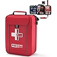 First Aid Trauma Kit,Comprehensive First Aid Kit with Labelled Compartments, Molle System Emergency Kits for Cars, Home, Office, Backpacking, Camping, Traveling, and Cycling-265 Piece