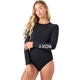 Roxy Womens Long Sleeve Surf Suit- Onesie Rash Guard Swimsuit &ndash; UPF 50+, Back Zip Closure, Quick-Dry