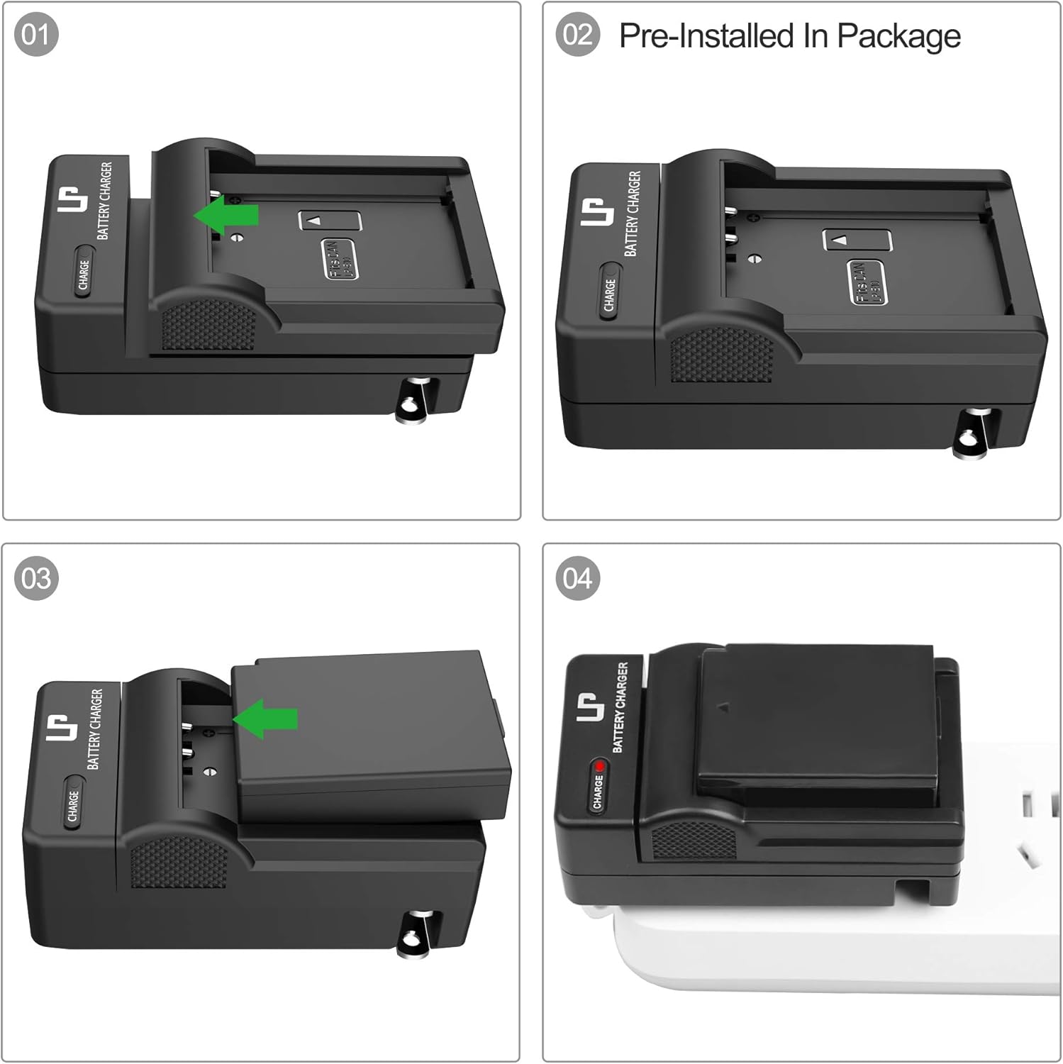 LP-E10 Battery Charger, LP Charger Compatible with Canon EOS Rebel T7, T6, T5, T3, T100, 4000D, 3000D, 2000D, 1500D, 1300D, 1200D, 1100D & More (Not for T3i T5i T6i T6s T7i) : Camera & Photo