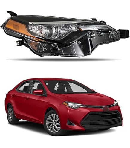 Munirater Front Left Projector Headlight Headlamp Assembly With Amber Corner Driver Side Replacement For 2017-2019 Corolla L/LE/LE ECO 81150-02M70 : Buy Online At Best Price In KSA - Souq Is Now - View #8