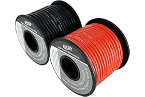 OPLIAT 14 Gauge Wire【Red 40ft + Black 40ft】 High Temp Silicone Wire 200 Degree C - Ultra Flexible 14 AWG Stranded Tinned Copper Wire for Battery Cable, Automotive, Inverter, RC Car, Solar Panel