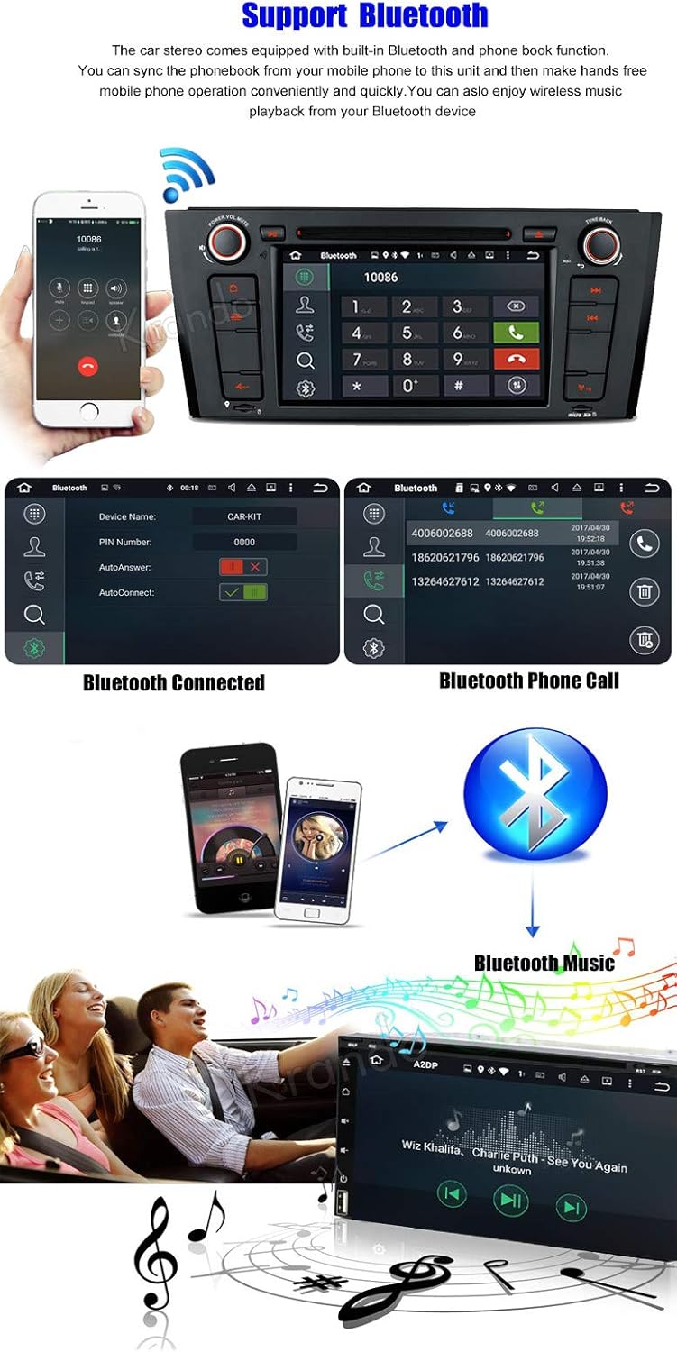 Krando Android 7 1 Car Gps Radio For Bmw 1 Series E81 Amazon De Elektronik