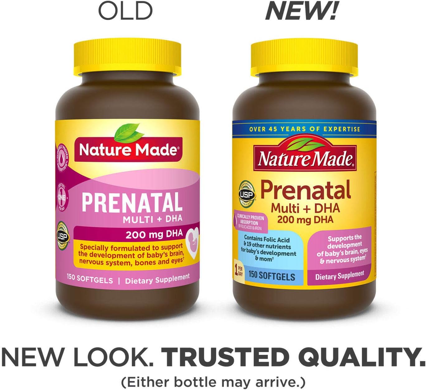 Nature Made Prenatal + DHA 200 mg Softgels (.150 Count): Health & Personal Care