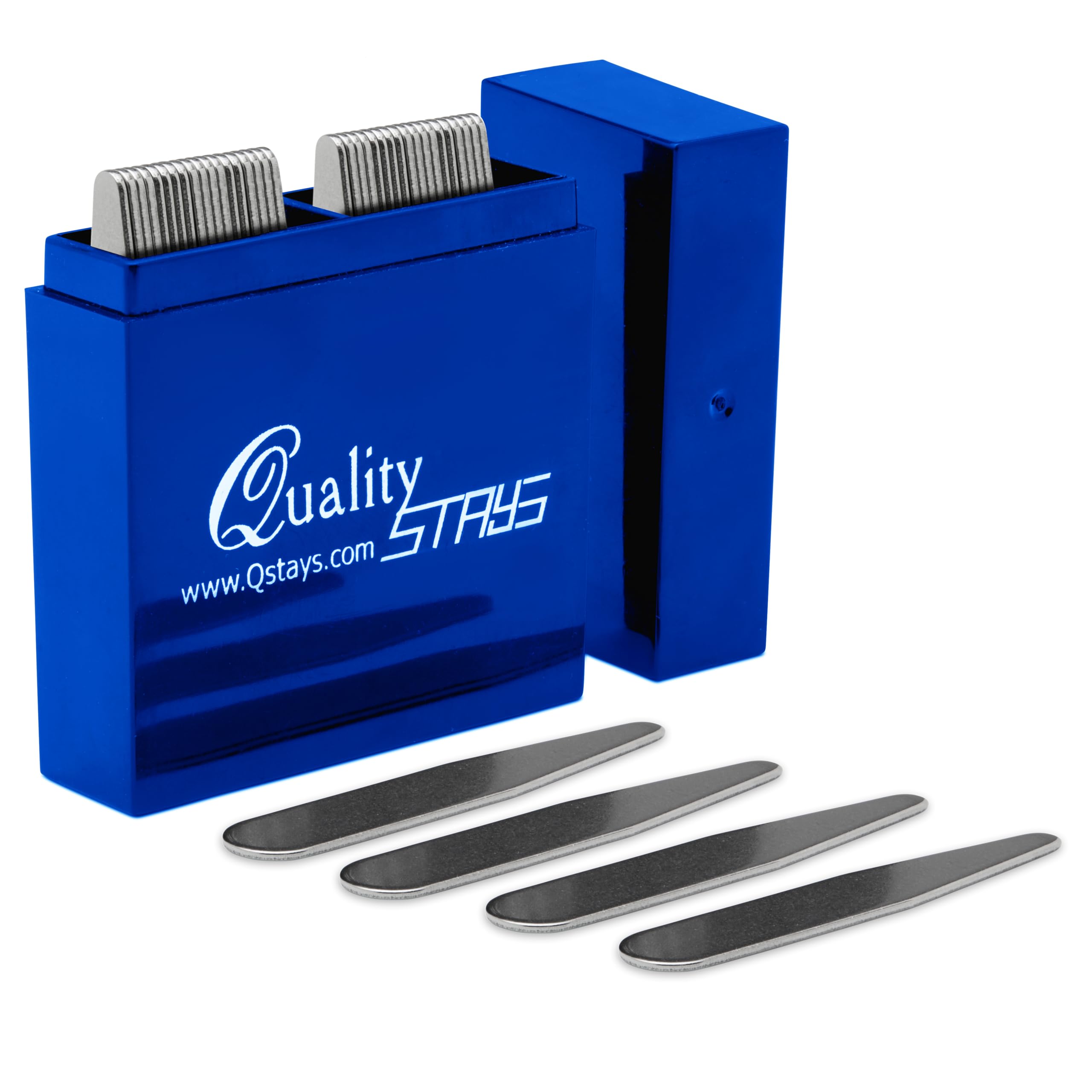 36 Durable Stainless Steel Collar Stiffeners in Box – 2.2" / 56mm