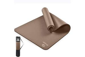 GRUPER Yoga Mat Non Slip NBR Extra Thick Yoga Mat, 72"L x 32"/24"W x 0.6"/0.4"TH (185cm x 80cm/61cm x 15mm/10mm), Anti-Tear Exercise Mat with Carrying Strap and Bag, Workout Mats for Yoga, Pilates