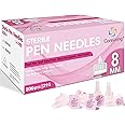 CareLiving Insulin Pen Needles 31G 5/16" (8 mm), Diabetic Needles for Insulin Injections, Compatible with Most Diabetes Pens, 200 Count