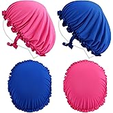 Vinsatin 4 Pcs UV Protection Tanning Face Cover Bonnet Cap Set Tanning Mask and Hair Cap Protective Bonnet for Women