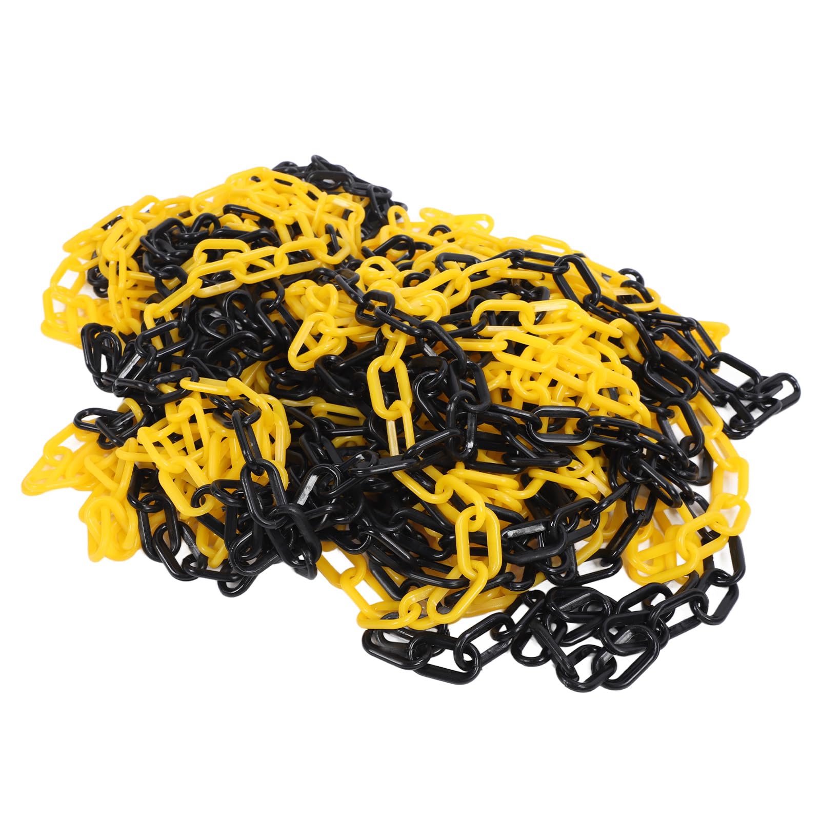 Fafeicy Traffic Chain Safety Barriers 6mm Diameter 25m Long ABS Compatible for Parking Lots Black Yellow