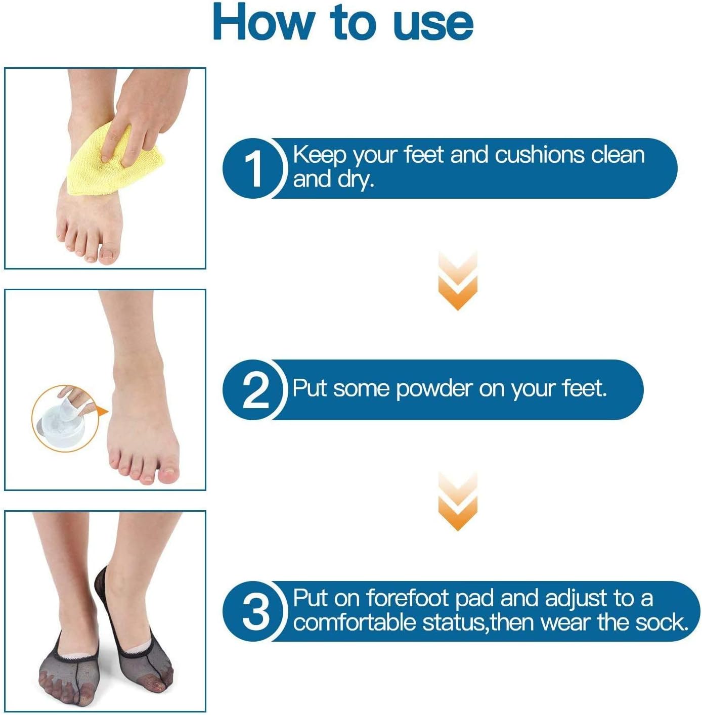Toe Straighteners, Gel Toe Separator Foot Splint Support for Hallux Valgus Overlapping, Hammer, Turf - Image 5