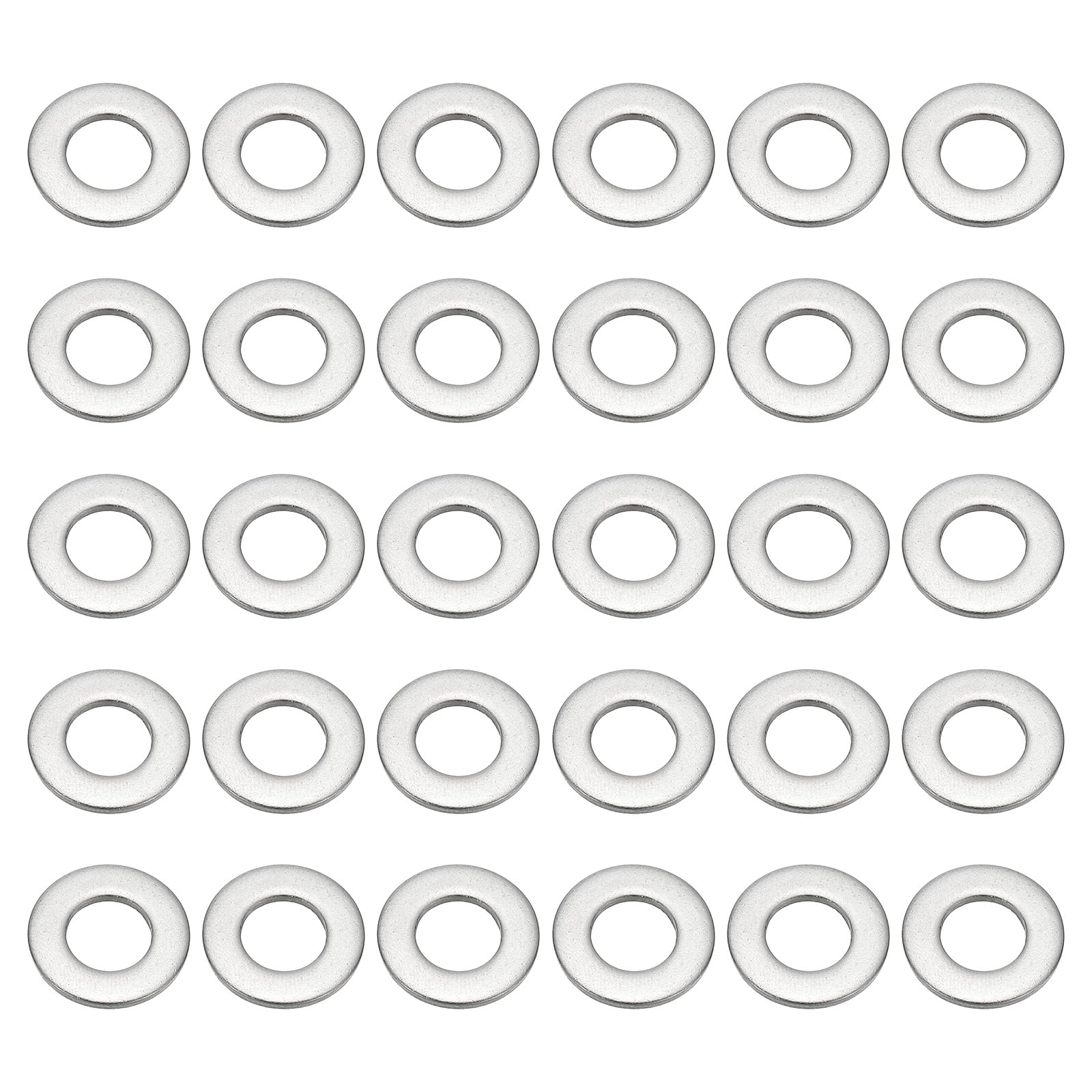 PATIKIL 304 Stainless Steel Flat Washer, 50 Pack 1/3" ID x 5/8" OD x 0.06" Thickness Metal Fender Washers Small Washers for Screws Bolts Assortment