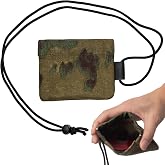 Sunnymove Camouflage Diaphragm Call Holder, 12 Reed Pouch with Lanyard | Internal Divider Keeps Calls Organized and Accessible, Compact Neck Carry Design for Elk, Turkey and Outdoor Hunting Use