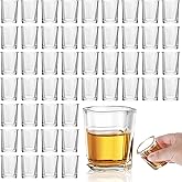 MIVIDE 48 Pack 2.2oz Square Shot Glasses Bulk Sets, 70ml Clear Heavy Base Shot Glasses Set, Espresso Shot Glass, Shot Glass for Whiskey, Vodka, Tequila, Liqueurs