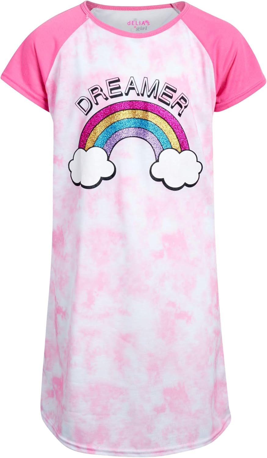 dELiAs Girls’ Pajama Set – 6 Piece Nightshirt, Tee, and Shorts (Little/Big Girl), Size 14/16, Unicorn Squad/Dreamer: Clothing