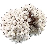 Tatuo 400 Pieces Artificial Frosted Holly Berries