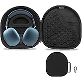 Micscrew AirPod Max Case with Sleep-Mode Charging Function, Protective Travel Bag for Apple Over-Ear Headphones (Black)