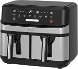 EMtronics Dual Air Fryer 9L 1750W 8 Pre-Set