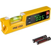 PREXISO Digital Level &amp; Digital Protractor, 7" Angle Finder 0-90&deg; &amp; 0-180&deg; | Electronic Bubble Inclinometer with Magnetic V-Groove &amp; Audio Indicator for Woodwork, Saw &amp; Home Drainage Leveling
