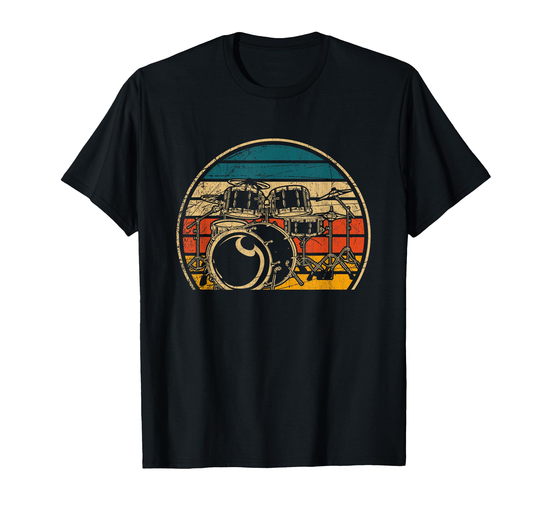 Music Drums Player Percussion Musician Drummer Retro Drums T-Shirt