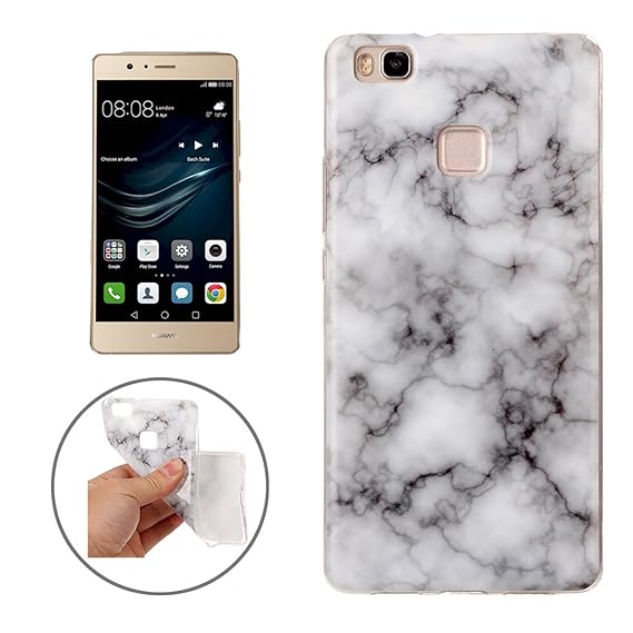 Movoja Huawei P9 Lite Marmor-Hülle weiches weiß [ TPU Case Marmormuster Optik ] Smartphone Schutzhülle Cover Marble Muster Ma