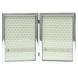 Lawrence Frames 5x7 Hinged Double Silver Standard