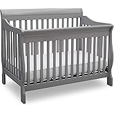 Delta Children Canton 4-in-1 Convertible Crib - Easy to Assemble, Grey
