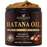 Handcraft Blends Raw Batana Oil for Hair Growth – 4 oz – 100% Pure and Natural – Unrefined Batana Hair Mask for Dry Damaged Hair – Cold Pressed and Hexane Free