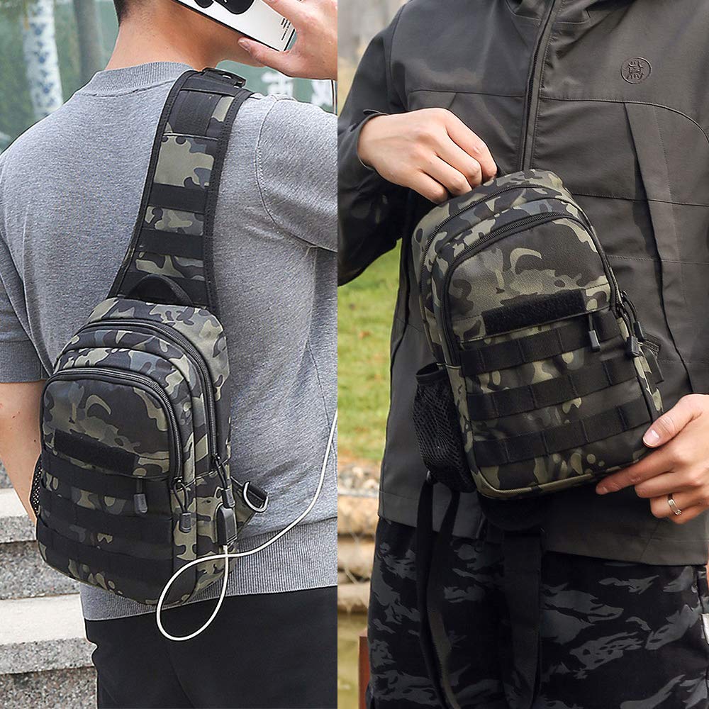 BAIGIO Zaino Monospalla Uomo Militare Casuale Marsupio Sportivi Borsa a  Tracolla Marsupio Uomo Sportivo Borsetta Monospalla Militare per Campeggio  Escursionismo Ciclismo Viaggio Trekking Borse da palestra urban-earth.co.uk