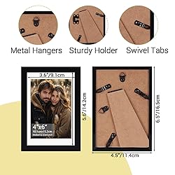Rempry 4x6 Picture Frame, Display Pictures 3.5x5
