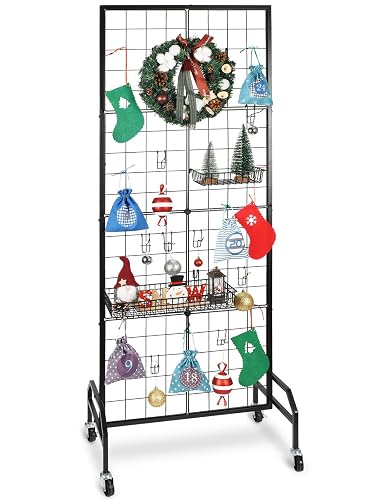 Display Rack Kuwait GADFISH Gridwall Panel Display Stand, Heavy-duty Movable Wire Gridwall ...
