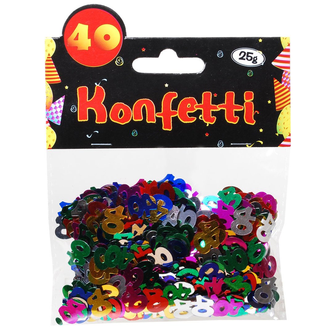 Udo Schmidt GmbH & Co Numbers Confetti 40 Table Decoration for 40th Birthday Numbers Confetti