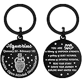 Tangvo Zodiac Sign Gifts - 12 Constellations Keychain - Zodiac Birthday, Astrology Lovers Keyring