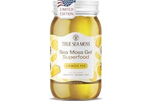 TrueSeaMoss Sea Moss Gel – Made in USA – Wildcrafted Seamoss, Fresh Fruits & Sea Vegetables – Lemon Pie, Pack of 1 (Labels May Vary)