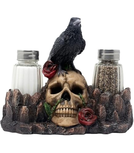 Amazon.com: Scary Skeleton Glass Salt and Pepper Shaker Set with