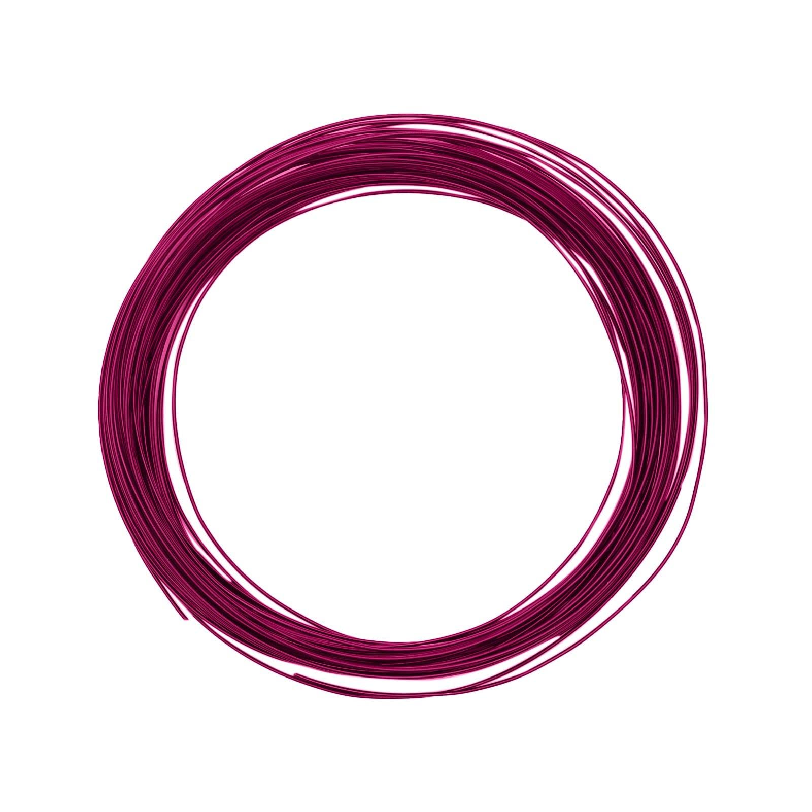Vaessen Creative Aluminium Craft Wire 49.2 ft (15 m) x 0.03" (0.8 mm) Strong Pink - Flexible Metallic Wire for Crafting, Flower Arranging, Jewellery Making and Modelling