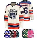 Custom Hockey Jersey Personalized Logo Name Number Team Uniform Long Sleeve Ice Hockey Jersey for Men Women Youth