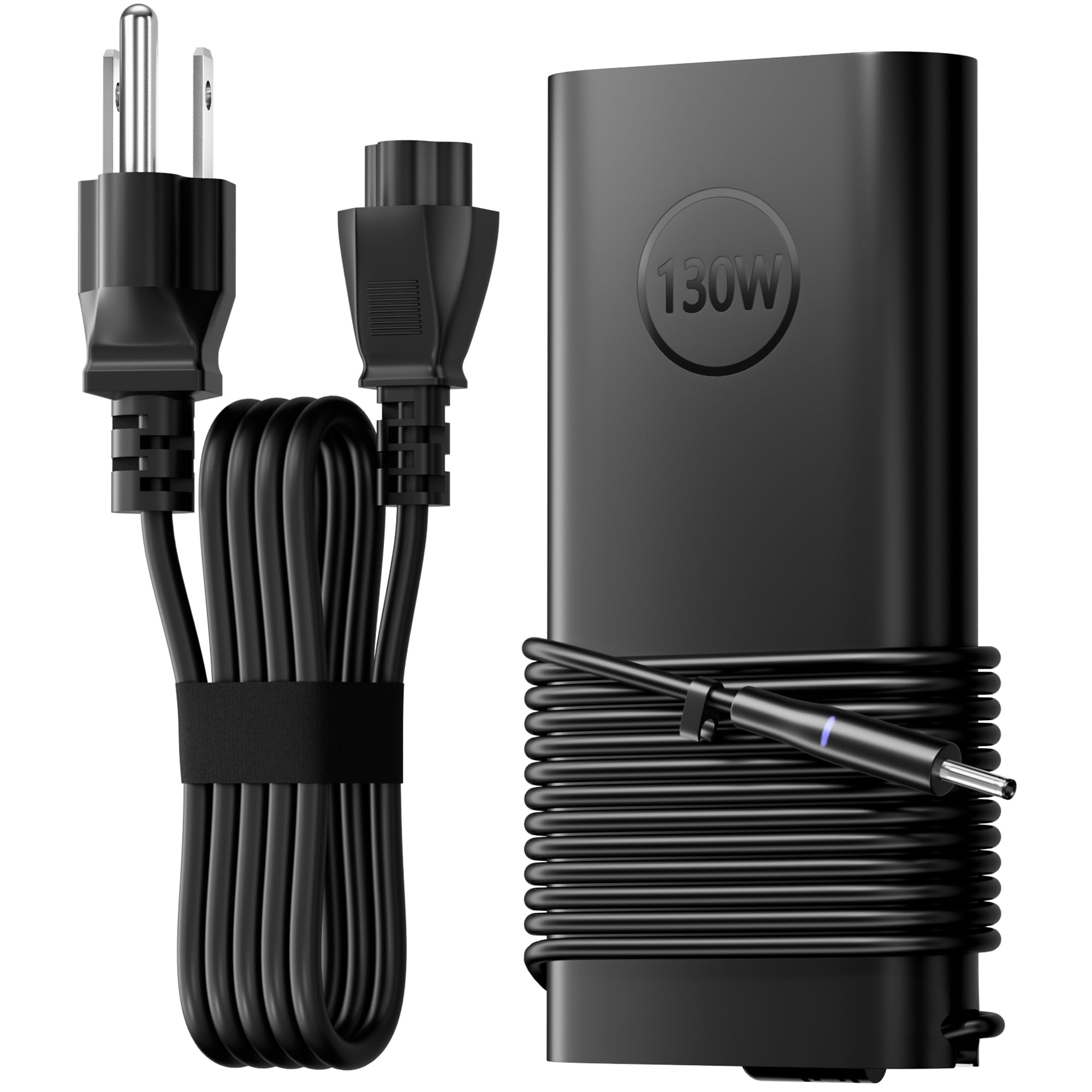 View 1 of 130W 4.5mm Round Tip AC Adapter Laptop Charger Dell XPS 15 7590 9530 9550 9560 9570 Compatible with Inspiron 7348 Precision 5510 5520 5530 5540 HA130PM130 0V363H DA130PM130 06TTY6 Power Supply Cord