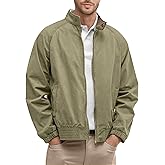 Comdecevis Men's Bomber Jacket Lightweight Windbreaker Casual Stylish Two-Way Zipper Coat for All Season